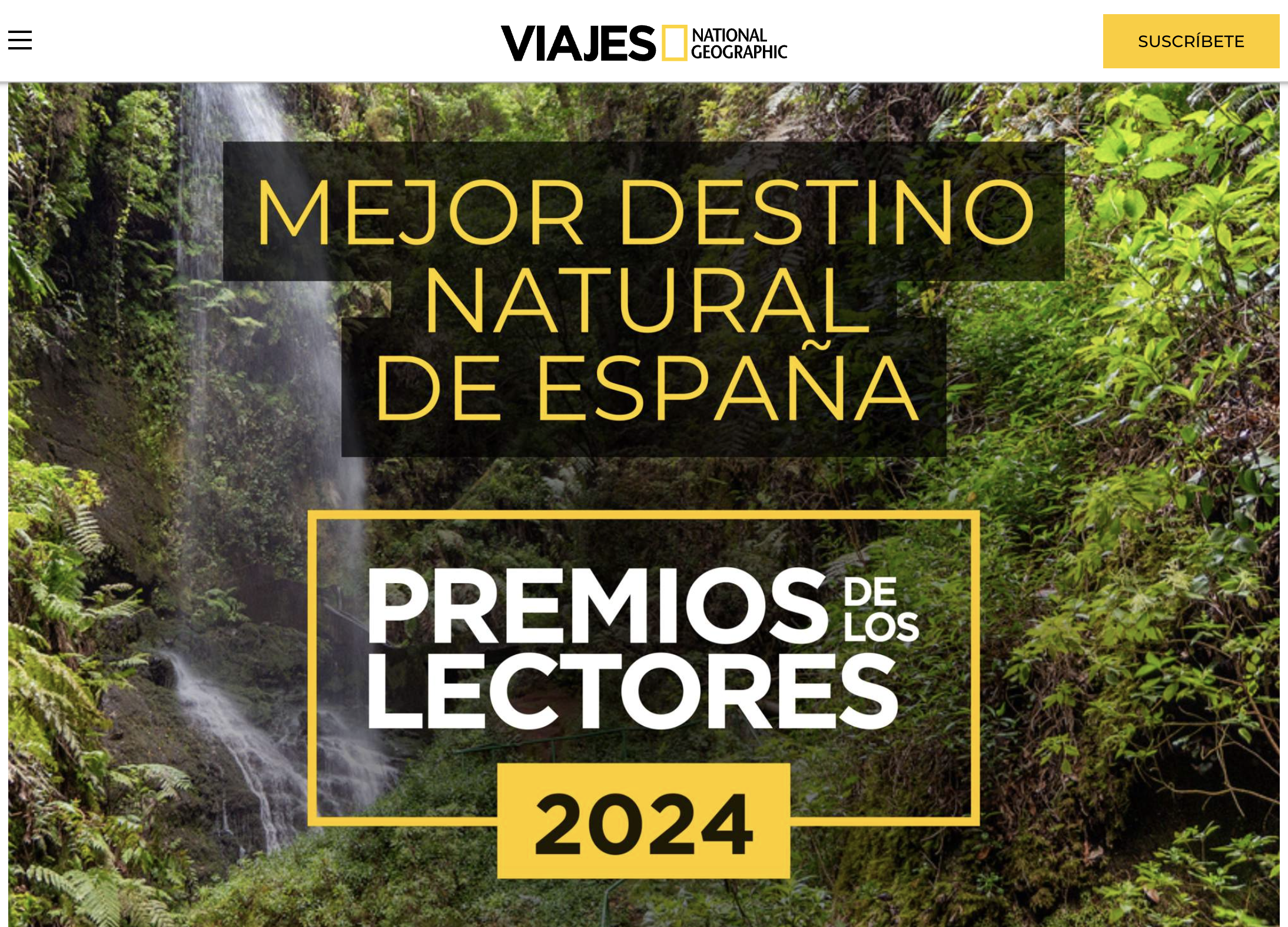 Iratiko oihana “Viajes National Geographic Irakurleen Sariak 2024” Espainiako helmuga natural onenaren sariko finalista