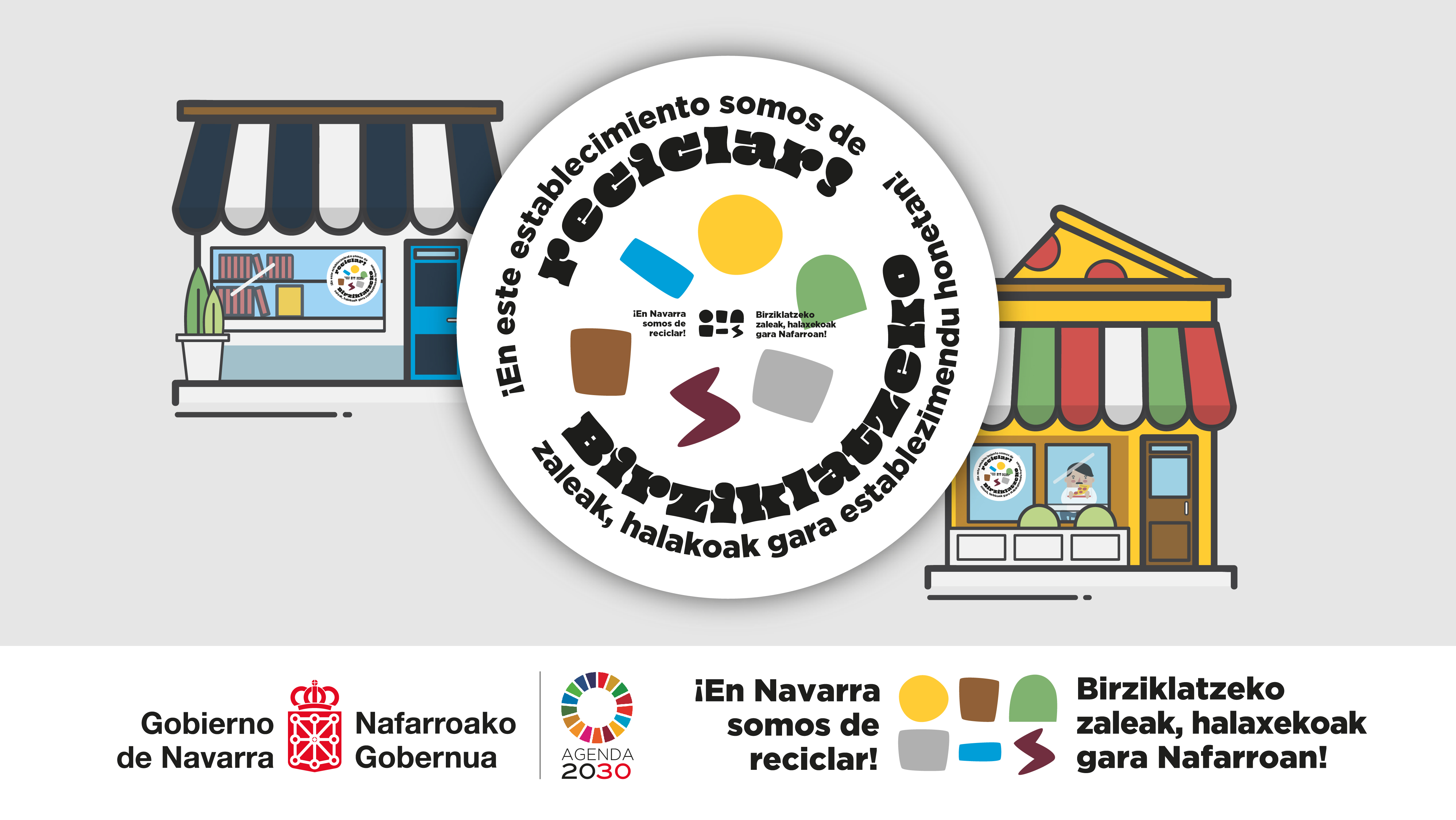 ¡En este establecimiento somos de reciclar!, nueva campaña dirigida al comercio y a la hostelería de Navarra