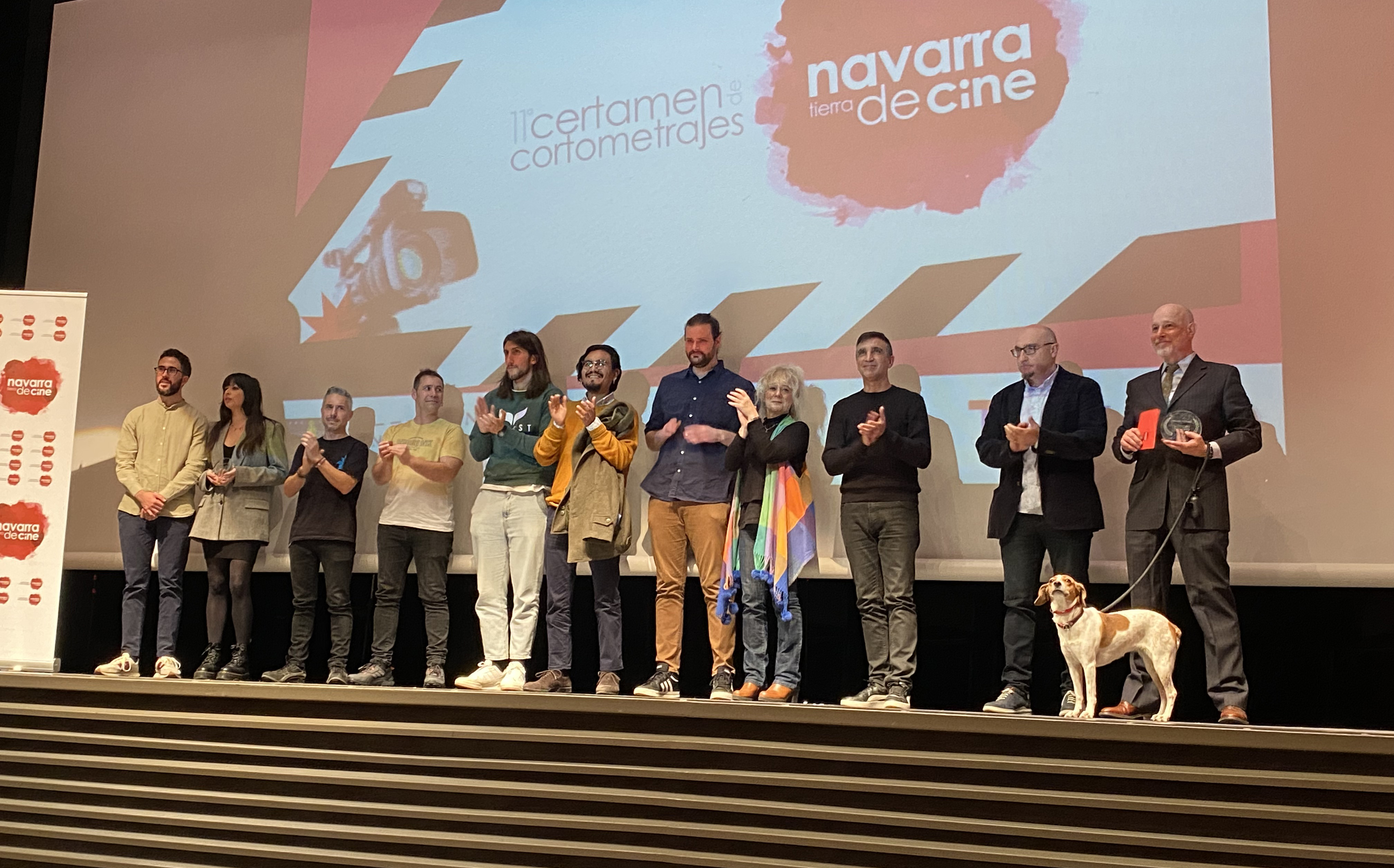 Gala de entrega de premios de la undécima edición del certamen de cortometrajes “Navarra, Tierra de Cine” en la localidad ribera de Peralta