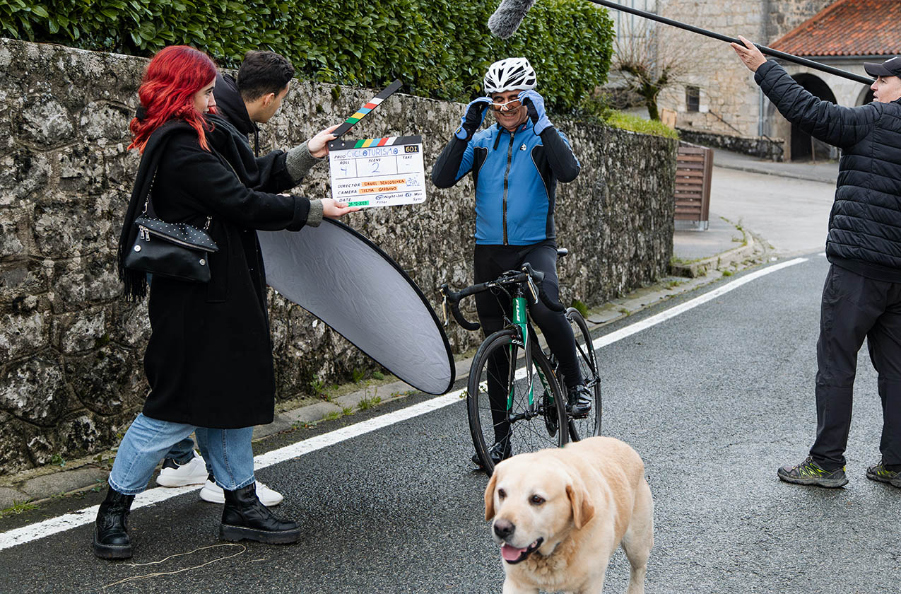 Finalizan las labores de grabación de un vídeo promocional del cicloturismo en Navarra